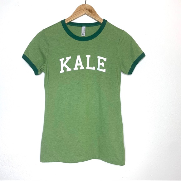 Bella Tops - Kale University Ringer Tee